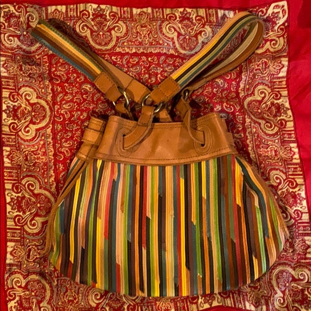 LUCKY brand leather multicolored handbag.